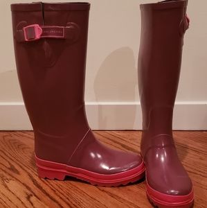 Marc Jacobs Burgundy Rubber Rainboots